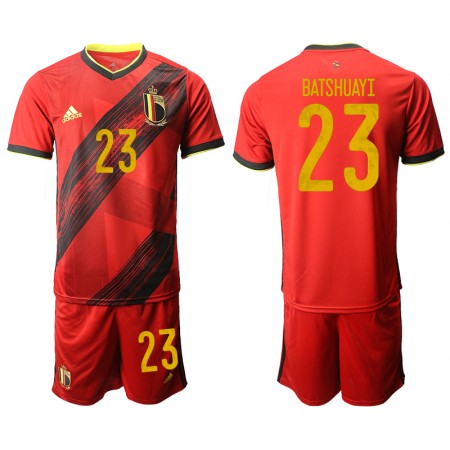 Belgien Fotbollströjor BATSHUAYI 23 Barn Hemma tröja EM 2020 Kortärmad
